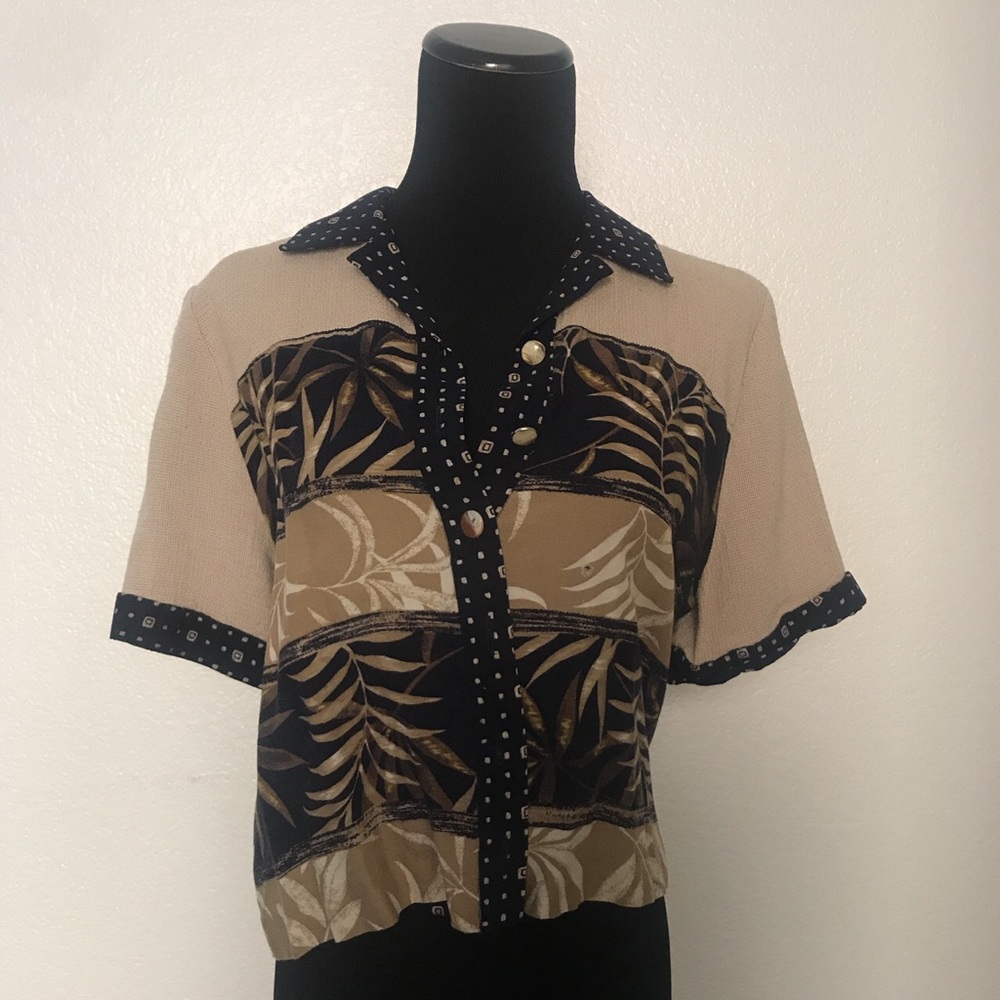 Vintage Cropped Button Up
